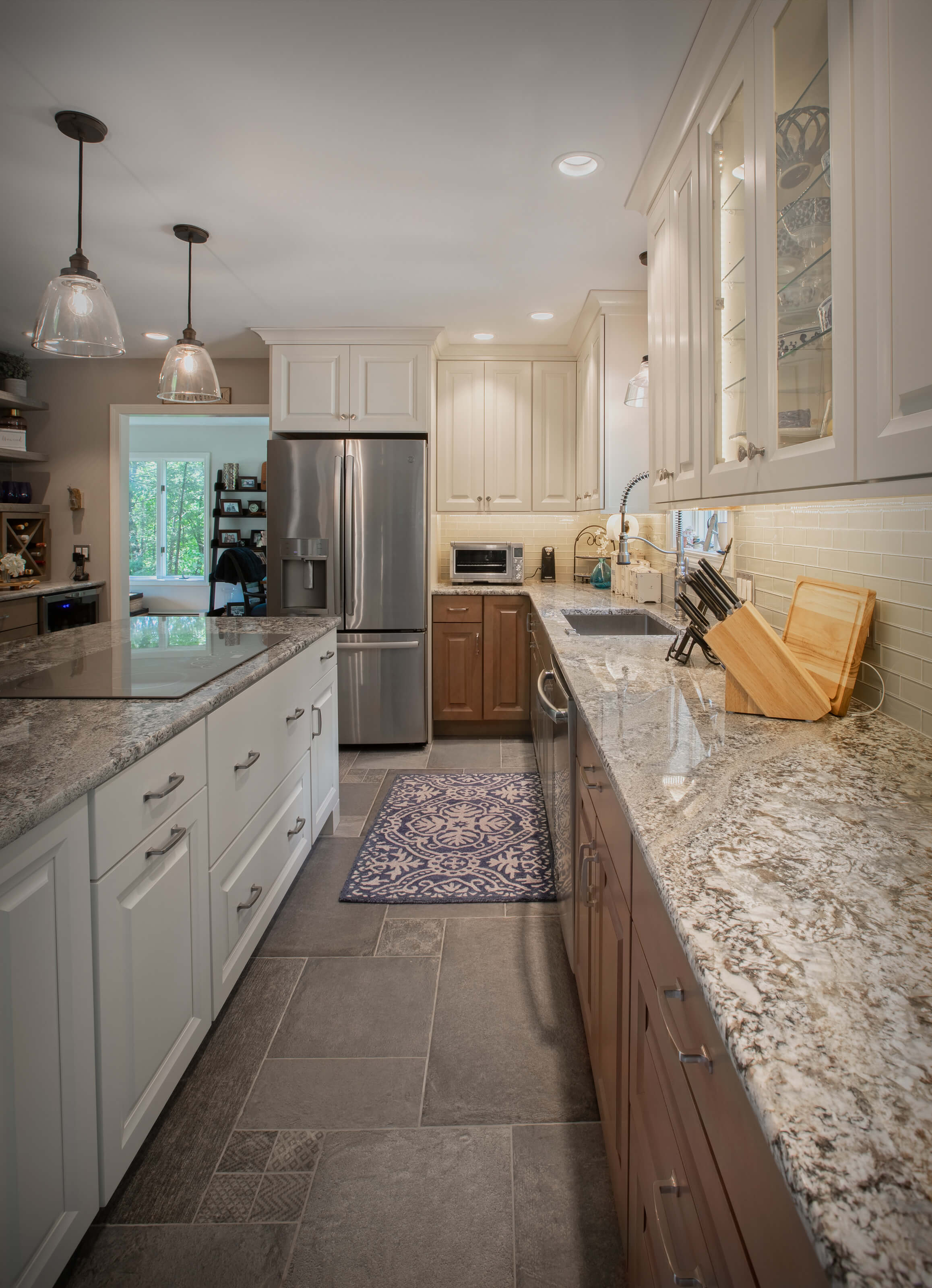 Kitchen Remodel with Arched Island Top | Viking Kitchen Cabinets