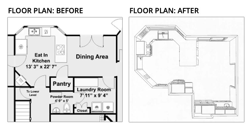 Floor Plan Before and After